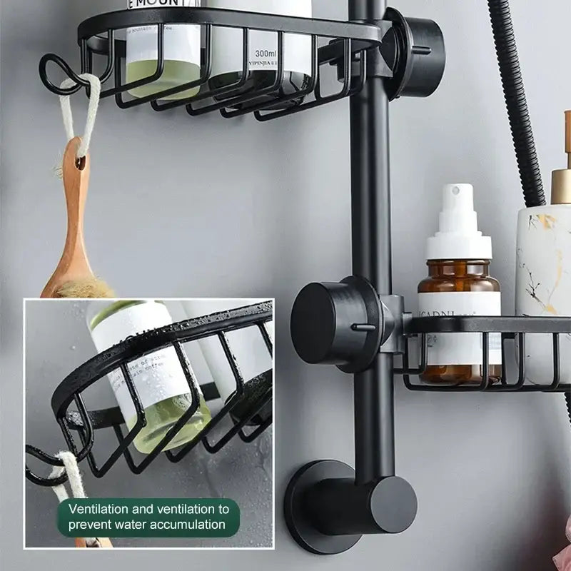 Black Metal Shower Caddy