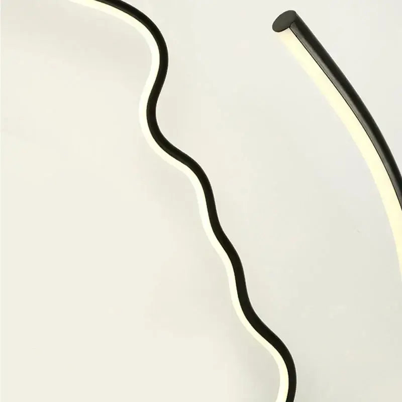 Black Nordic Face Floor Lamp