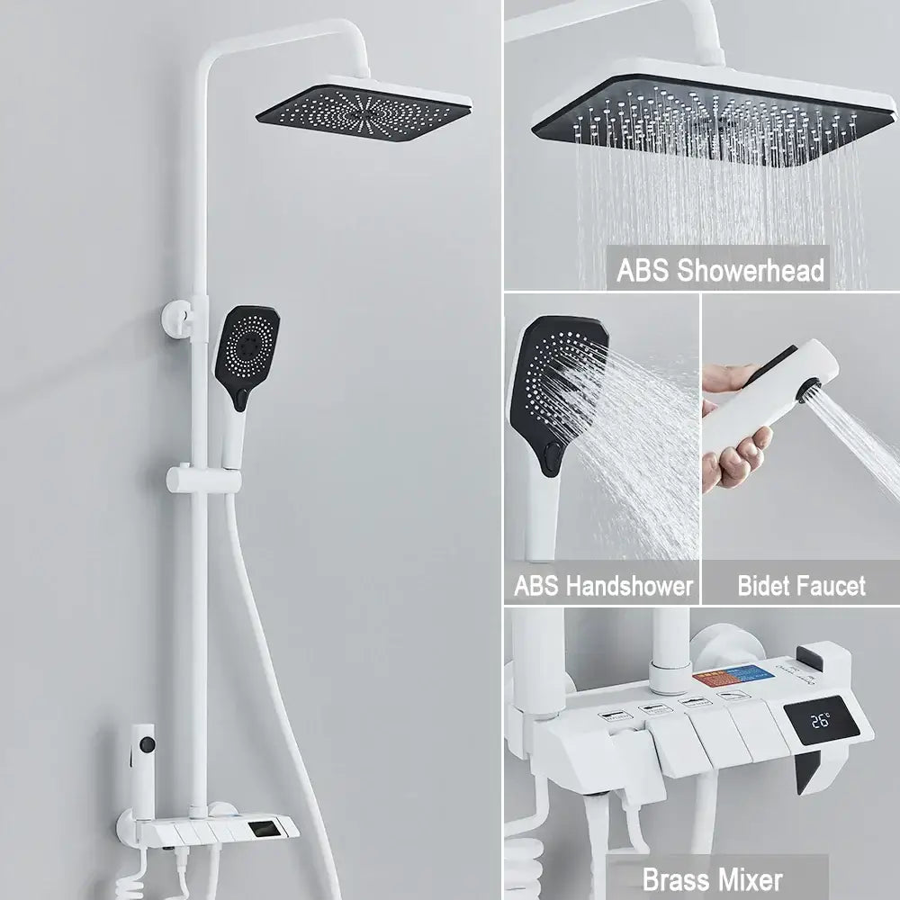 Black Brass Digital Shower System