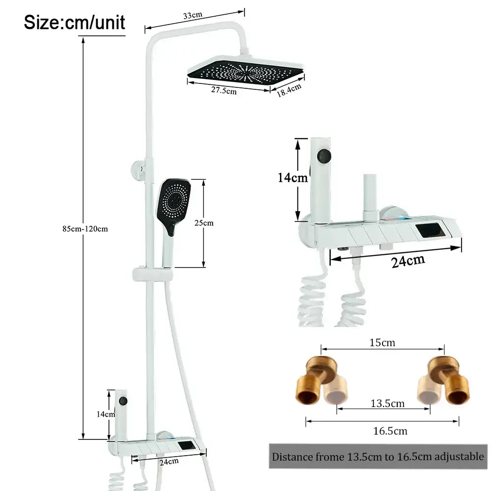Black Brass Digital Shower System