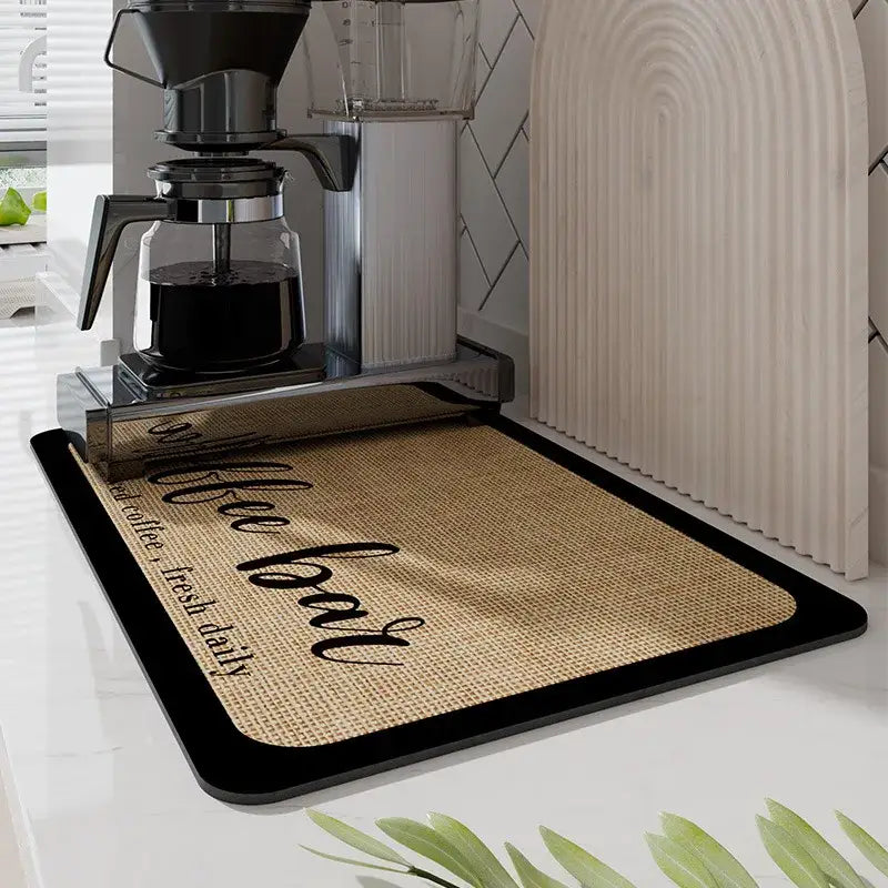 Black Silicone Coffee Mat