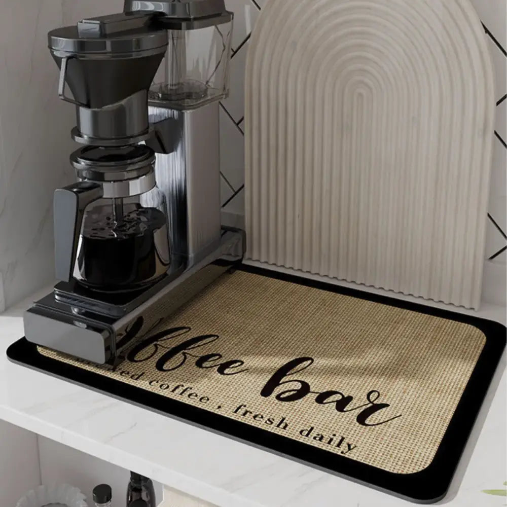 Black Silicone Coffee Mat