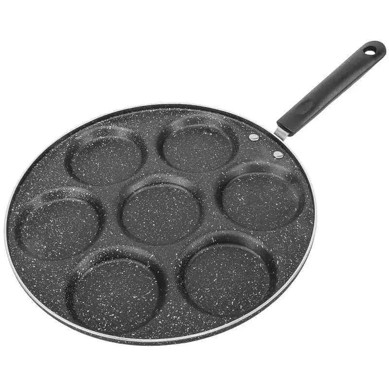Black Speckled Non-Stick Egg Pan Six Holes