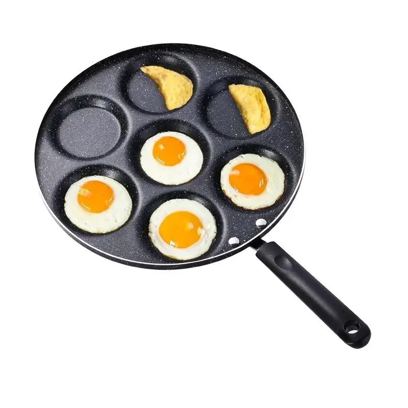 Black Speckled Non-Stick Egg Pan Six Holes