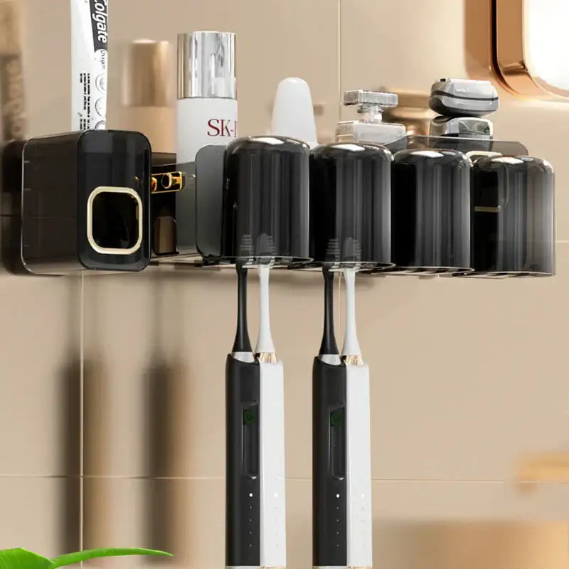 Black Inverted Toothbrush Holder