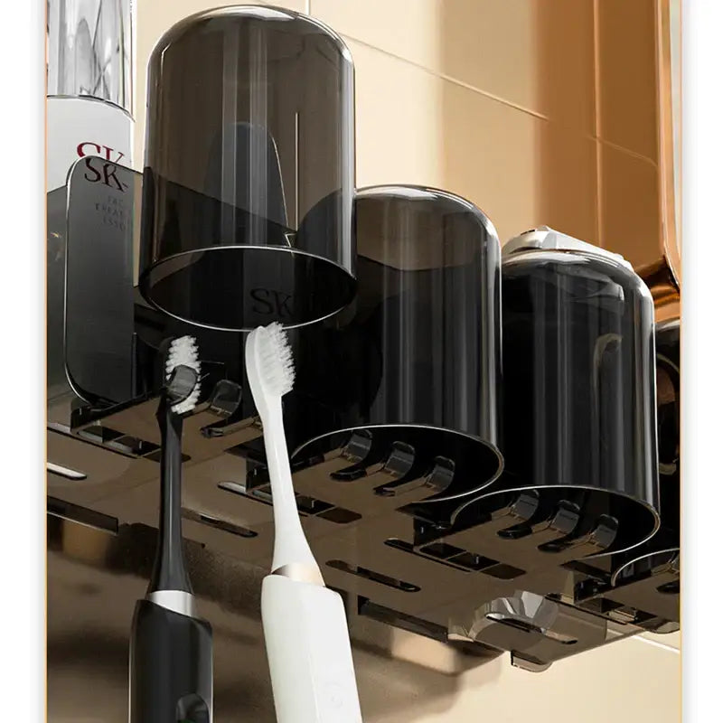 Black Inverted Toothbrush Holder