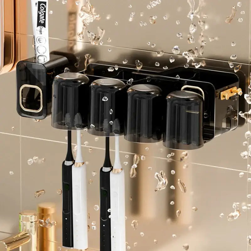 Black Inverted Toothbrush Holder