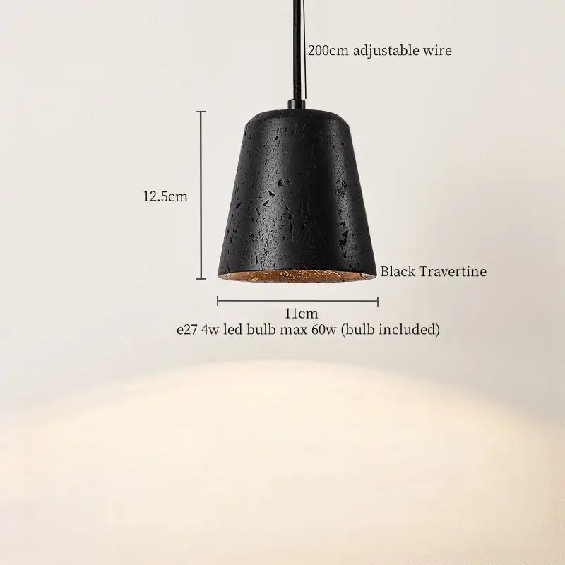 Black Wabi Sabi Pendant Light