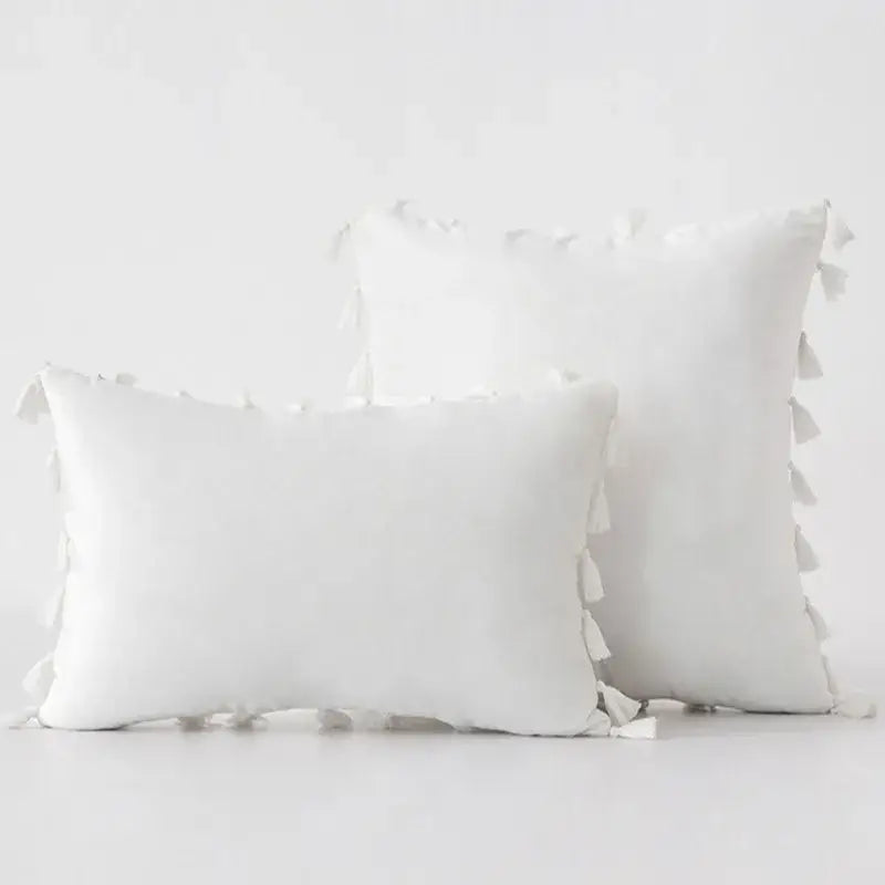 Black Velvet Tassel Pillow