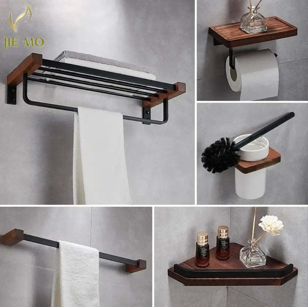 Black Walnut Bathroom Set