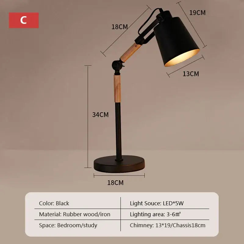 Black White Adjustable Lamp
