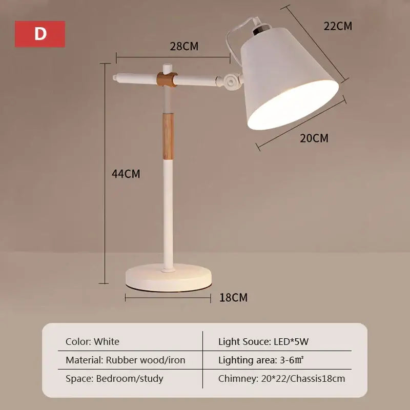 Black White Adjustable Lamp