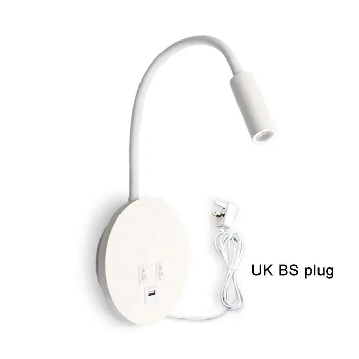 Black White USB Wall Sconce