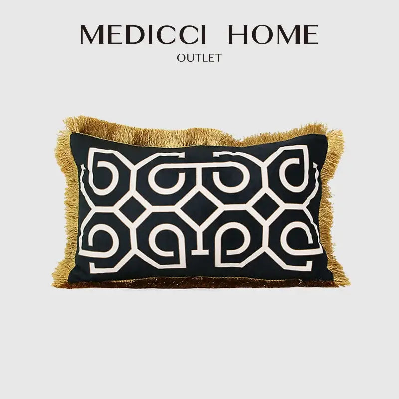 Geometric Lumbar Pillow Cover
