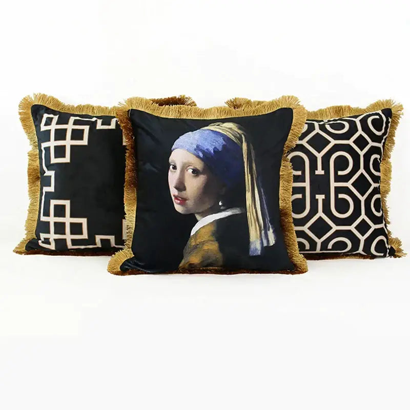 Geometric Lumbar Pillow Cover