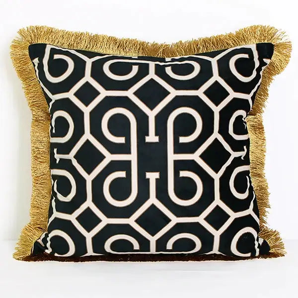 Geometric Lumbar Pillow Cover