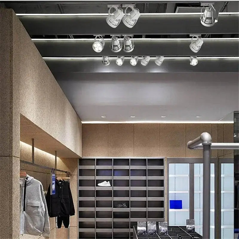 Black White 4-Light LED Ceiling Light