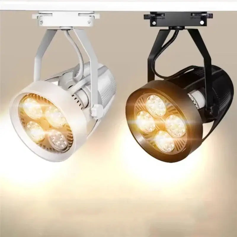 Black White 4-Light LED Ceiling Light