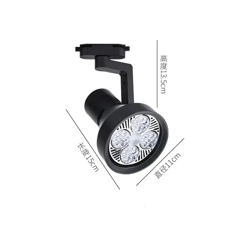 Black White 4-Light LED Ceiling Light