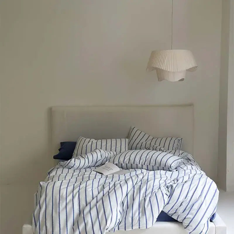 Black White Striped Duvet