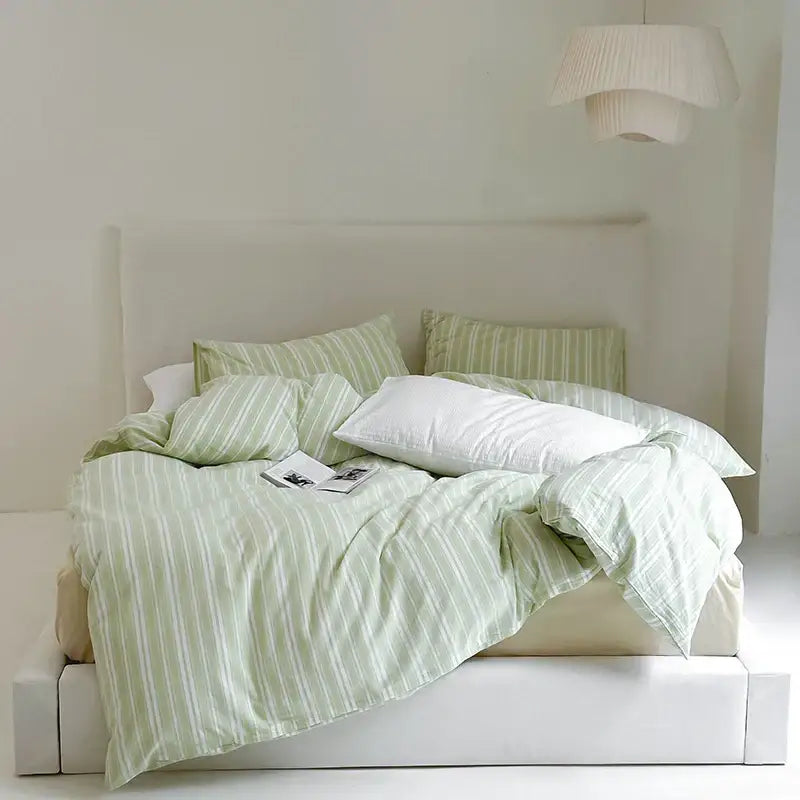 Black White Striped Duvet
