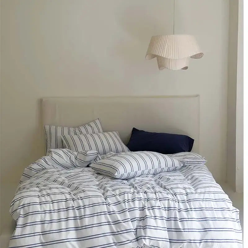 Black White Striped Duvet