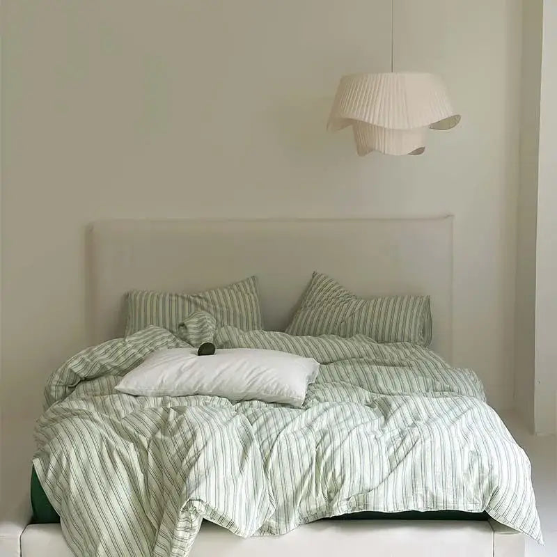 Black White Striped Duvet