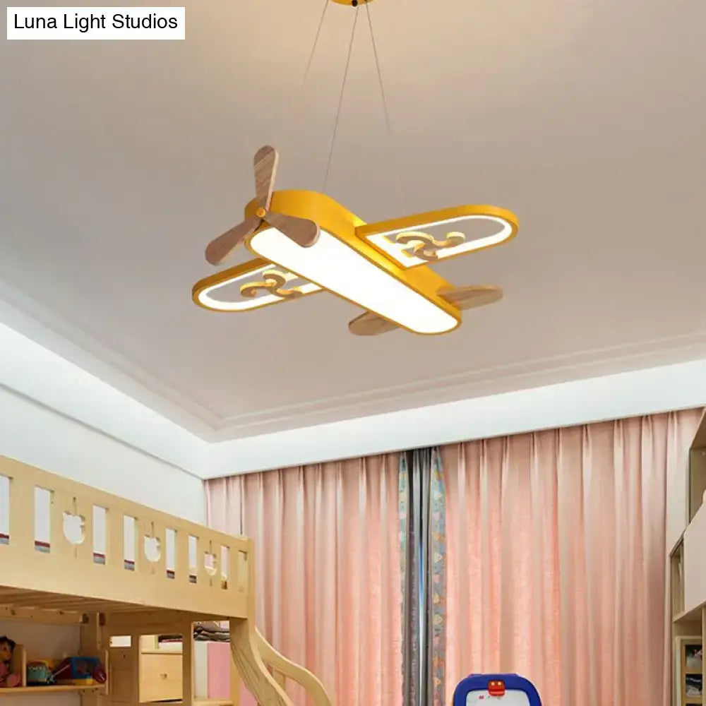 Blue Airplane LED Chandelier