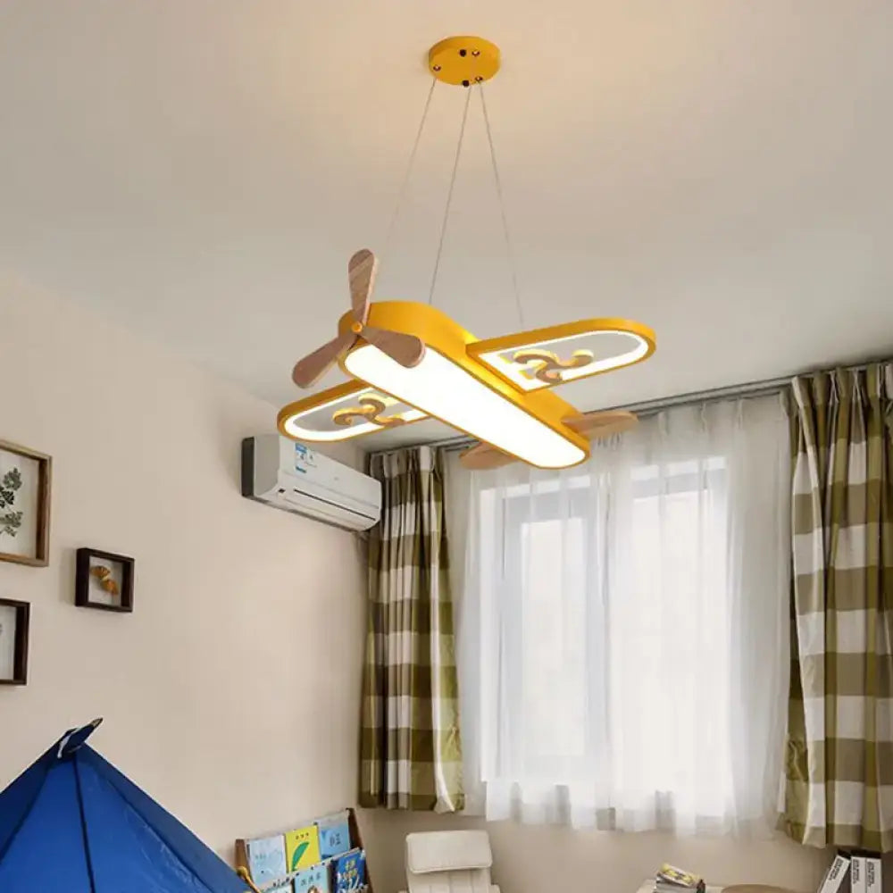 Blue Airplane LED Chandelier