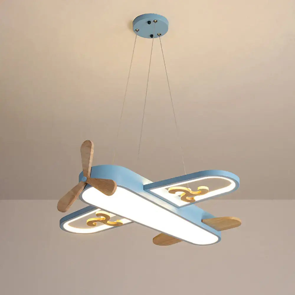 Blue Airplane LED Chandelier