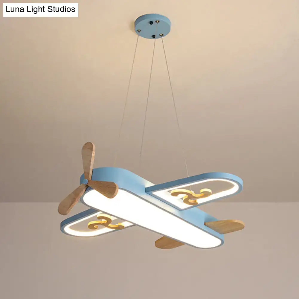 Blue Airplane LED Chandelier