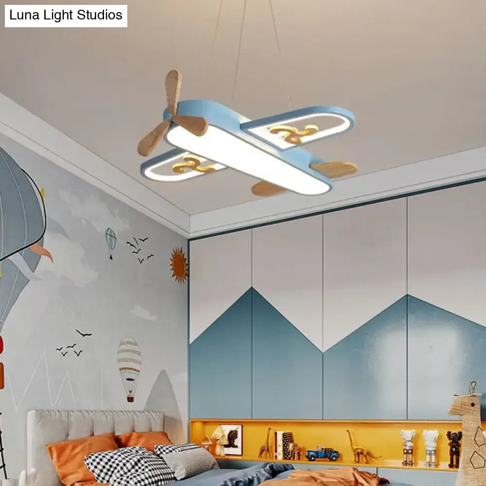 Blue Airplane LED Chandelier