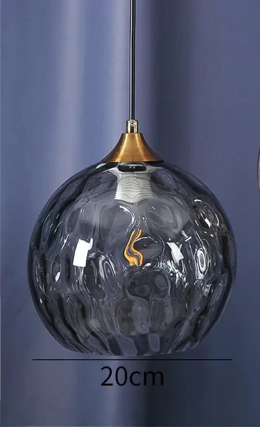 Blue Textured Pendant Light