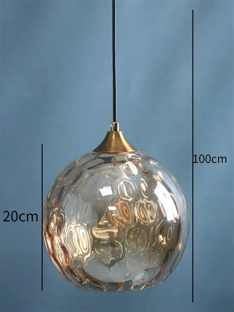 Blue Textured Pendant Light