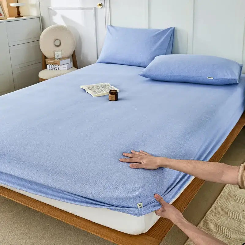 Checkered Cotton Fitted Sheet