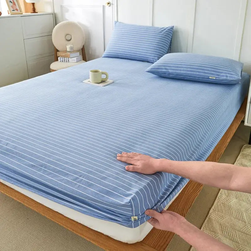 Checkered Cotton Fitted Sheet