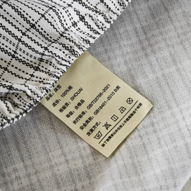 Checkered Cotton Fitted Sheet