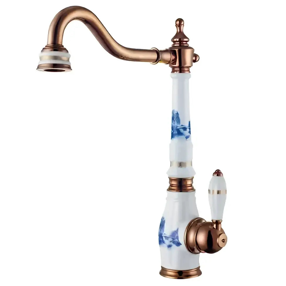 Brass Porcelain Kitchen Faucet