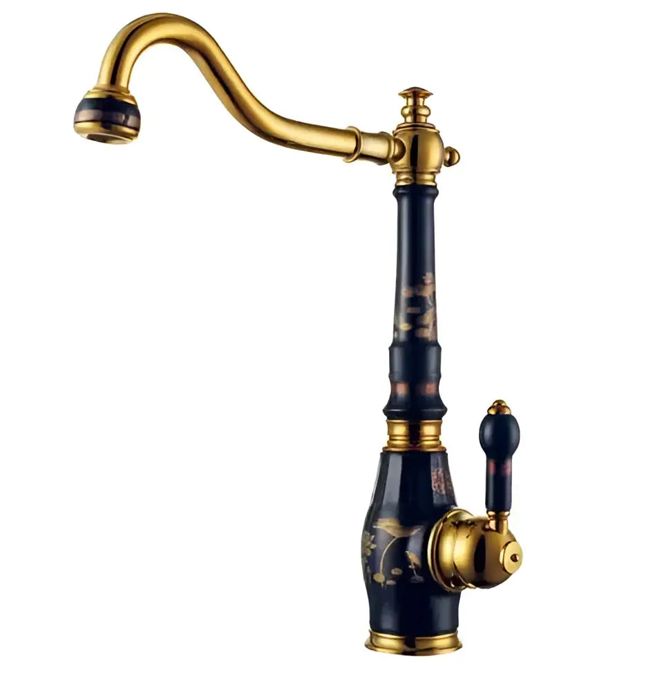 Brass Porcelain Kitchen Faucet