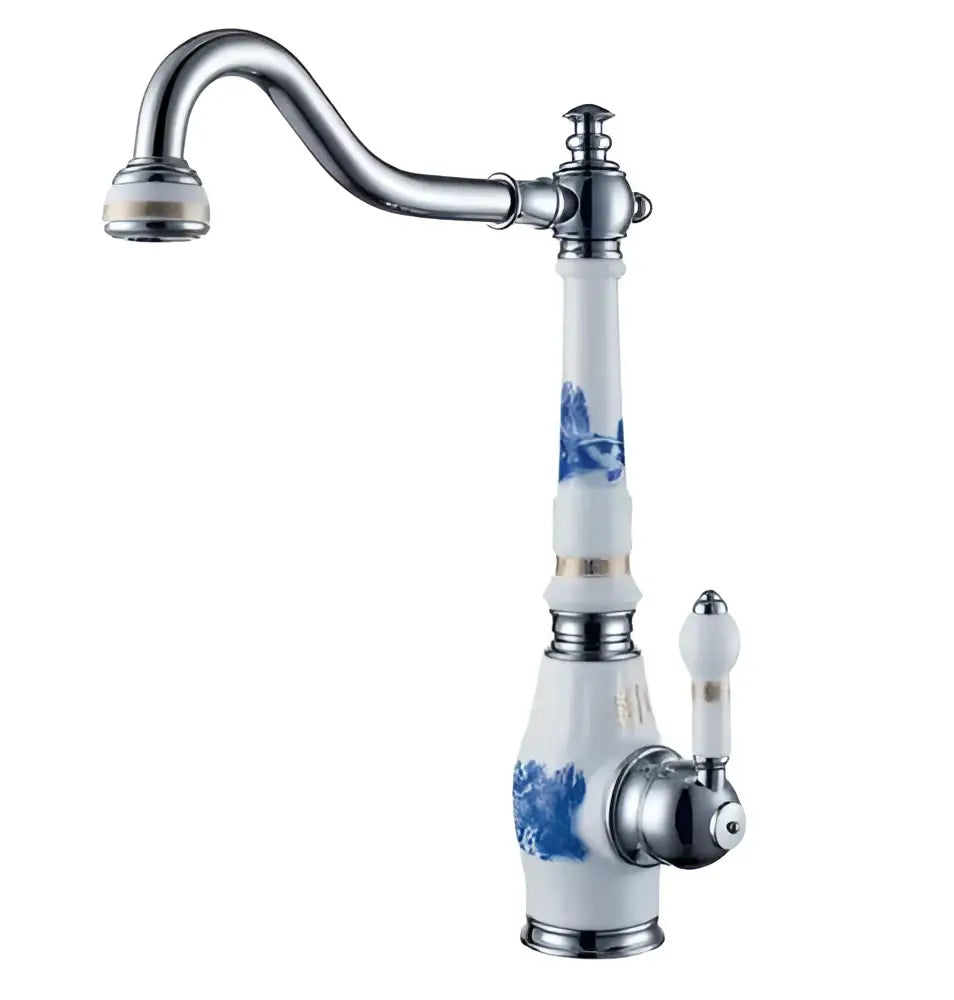 Brass Porcelain Kitchen Faucet