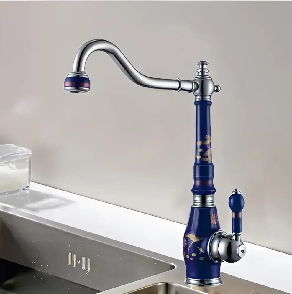 Brass Porcelain Kitchen Faucet