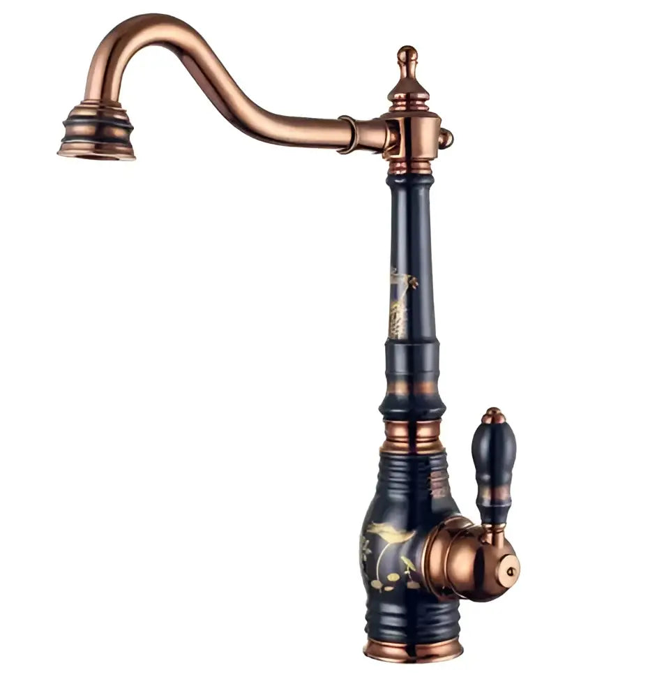 Brass Porcelain Kitchen Faucet