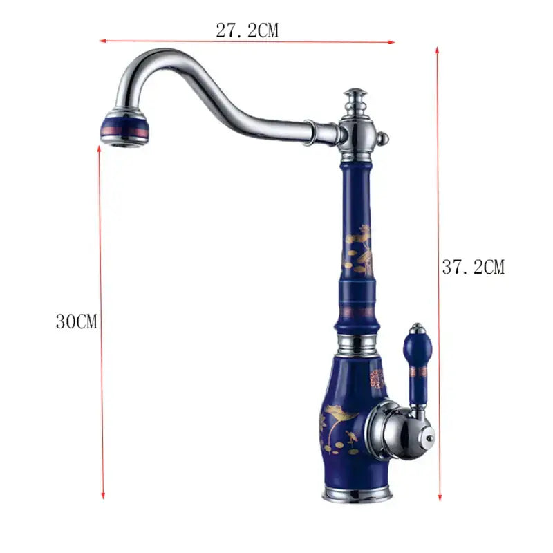 Brass Porcelain Kitchen Faucet