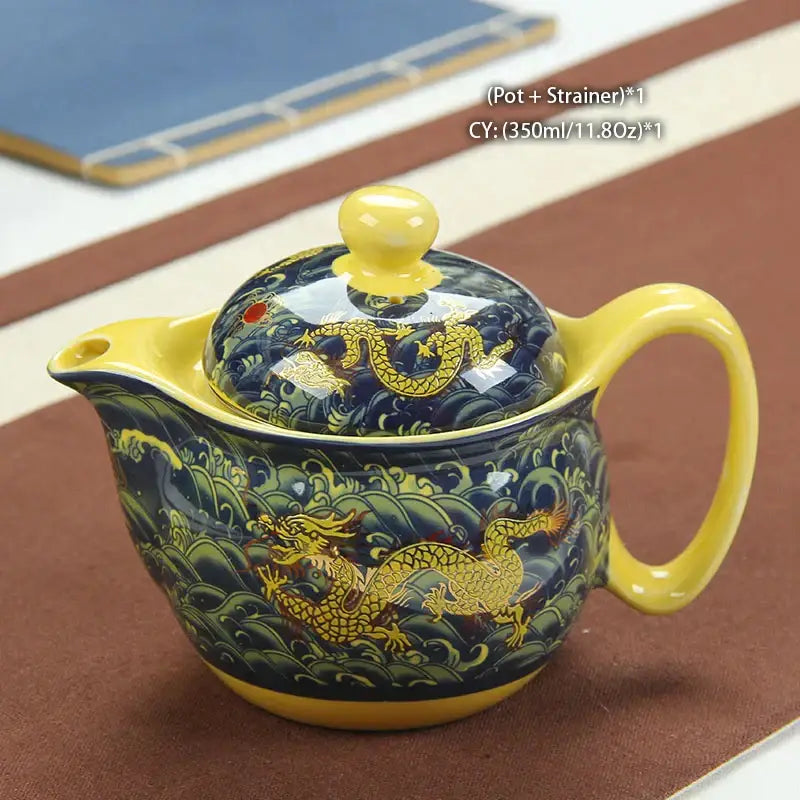 Ceramic Dragon Teapot Set