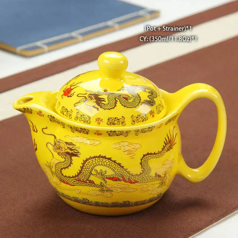 Ceramic Dragon Teapot Set