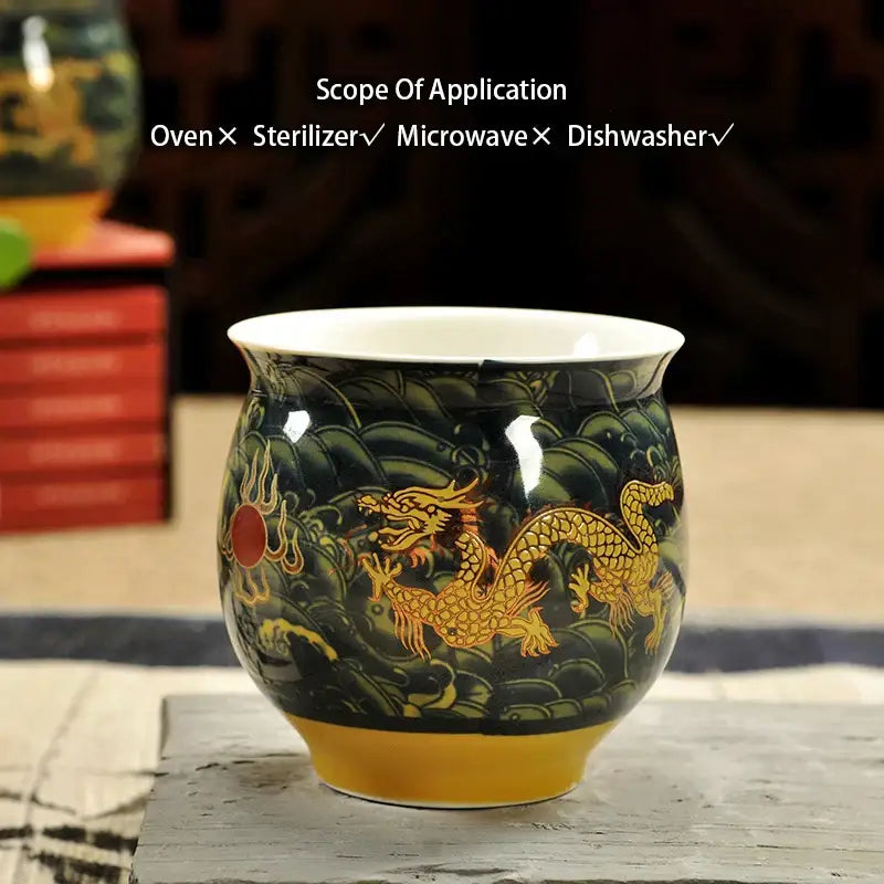 Ceramic Dragon Teapot Set