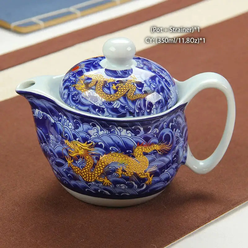 Ceramic Dragon Teapot Set
