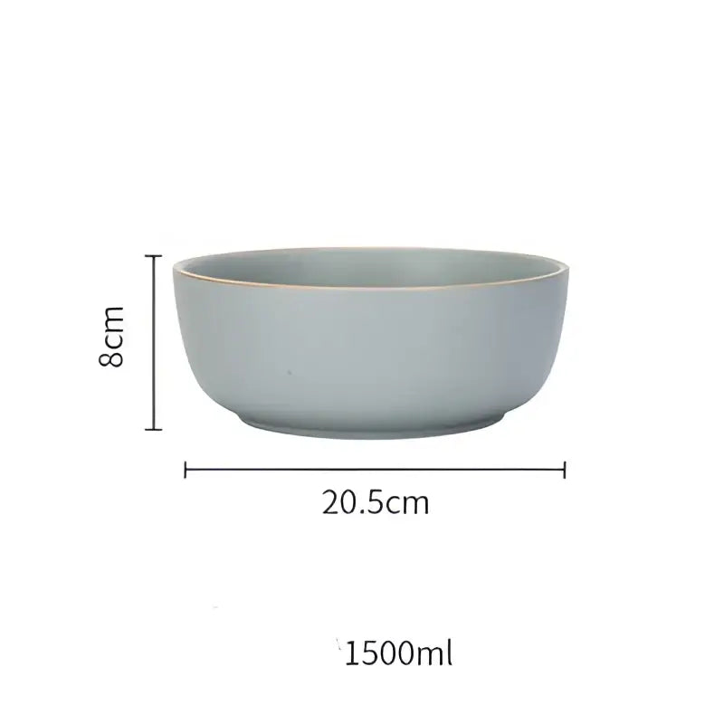 Gold Trimmed Ceramic Bowl