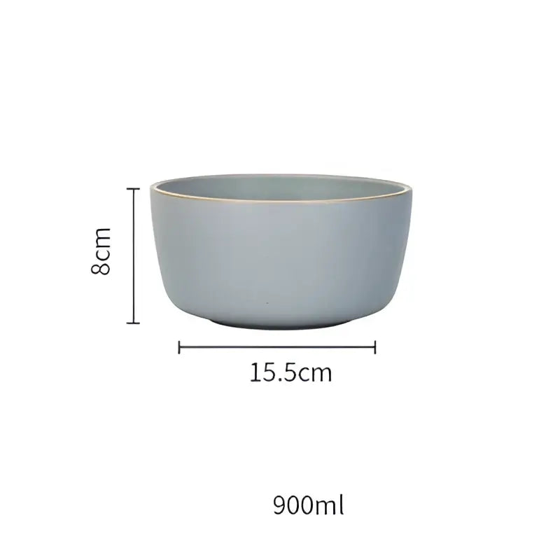 Gold Trimmed Ceramic Bowl
