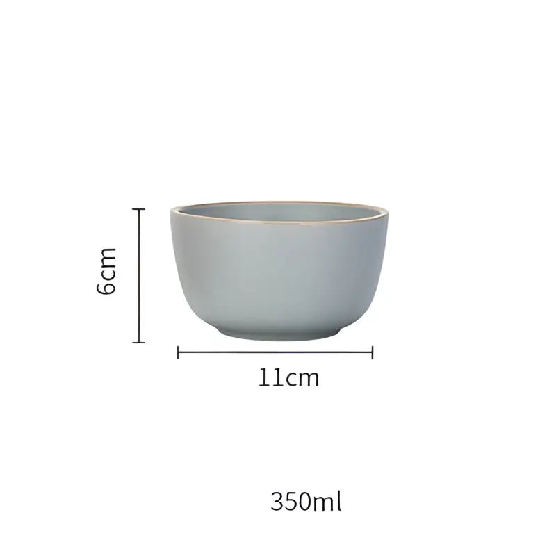 Gold Trimmed Ceramic Bowl